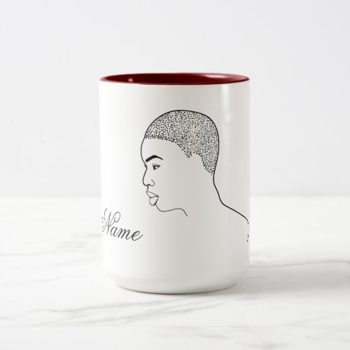Black Magic Woman Art Two_Tone Coffee Mug