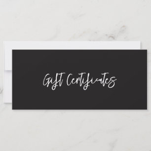 Black Makeup Artist Business Gift Certificates