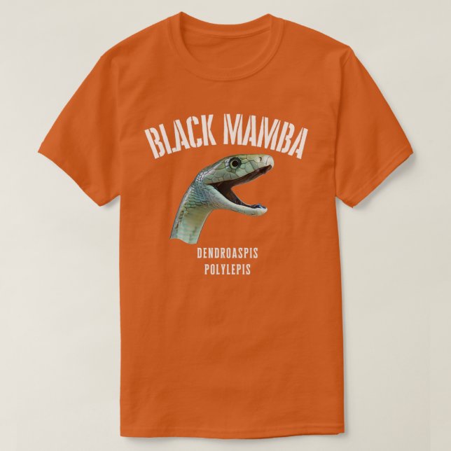 black mamba deadly snake design Dendroaspis polyle T-Shirt (Design Front)