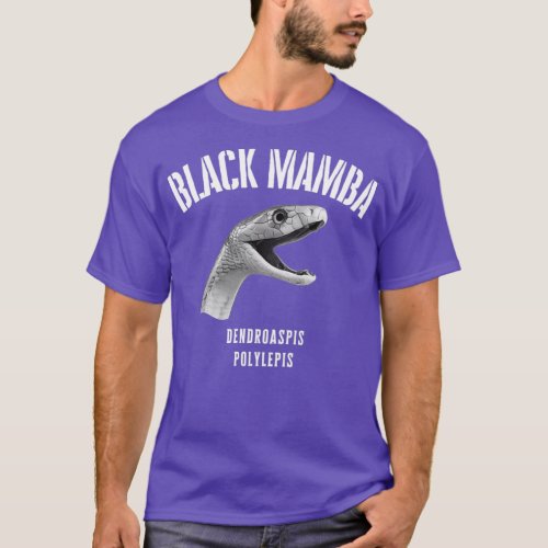 black mamba deadly snake design Dendroaspis polyle T_Shirt