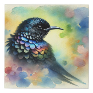 Black Mamo Serenity 030924AREF133 - Watercolor Faux Canvas Print