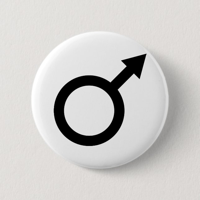 black man male sign icon button (Front)