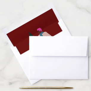 Black Man Pink Hair Christmas Ceramic Ornament Envelope Liner