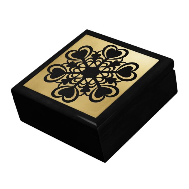 Black Mandala and Gold Gift Box (Side)