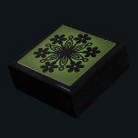 Black Mandala and Green Gift Box<br><div class="desc">Store your treasures or give a treasure gift box to someone as a beautiful gift. 
 Choices of wood frames are now available.
Many designs for different occasions are available in my store.</div>