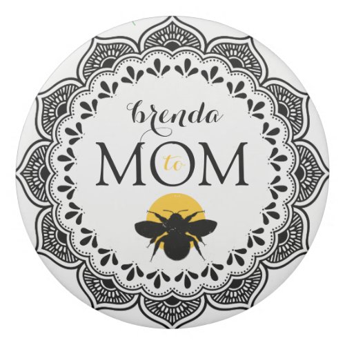 Black mandala background _Mom to be design Eraser