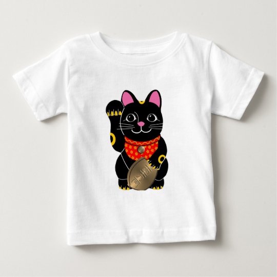 Black Maneki Neko Baby T-Shirt