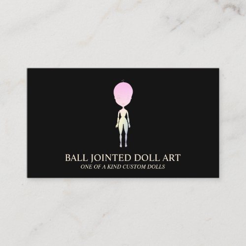 Black Mannequin Ball Jointed Doll Business Card