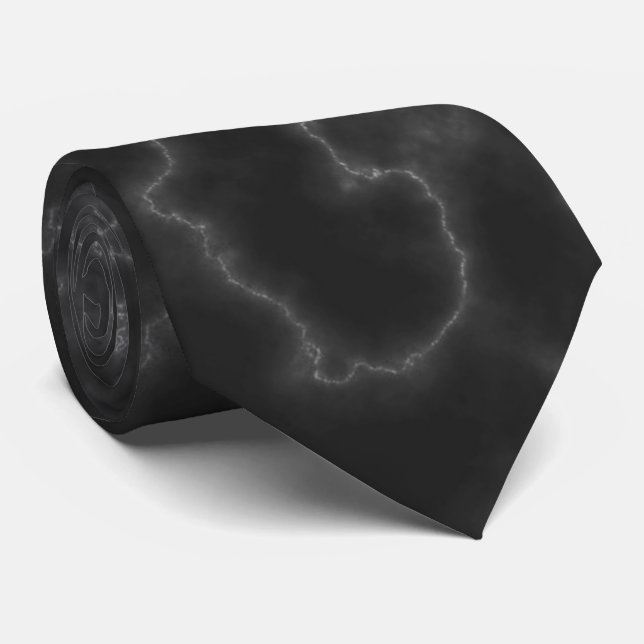black marble abstract design neck tie (Rolled)