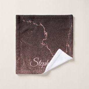 Black Marble and Glitter Bath Towel Set