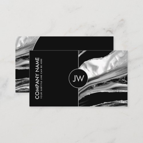 Black Marble and Mother of Pearl Business Card