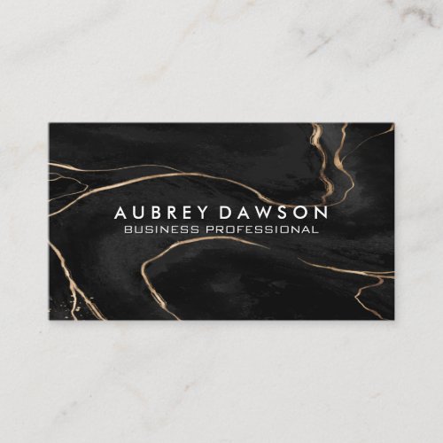 Black Marble Background Texture Business Card