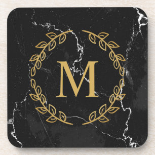 Black Marble Beverage Coaster