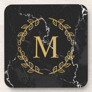 Black Marble Beverage Coaster