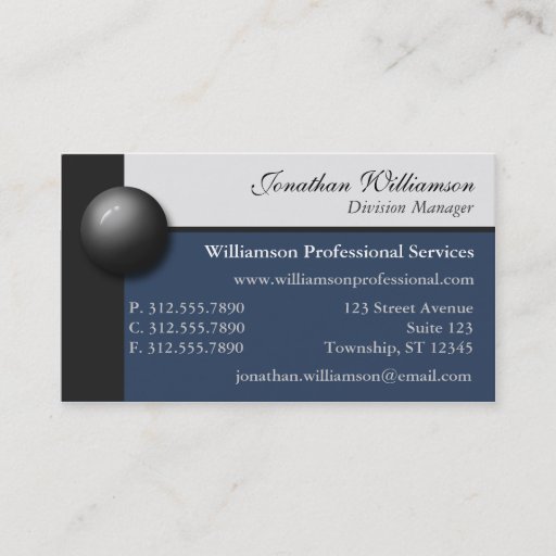 Customizable Black Marble Blue and Off-White Business Cards