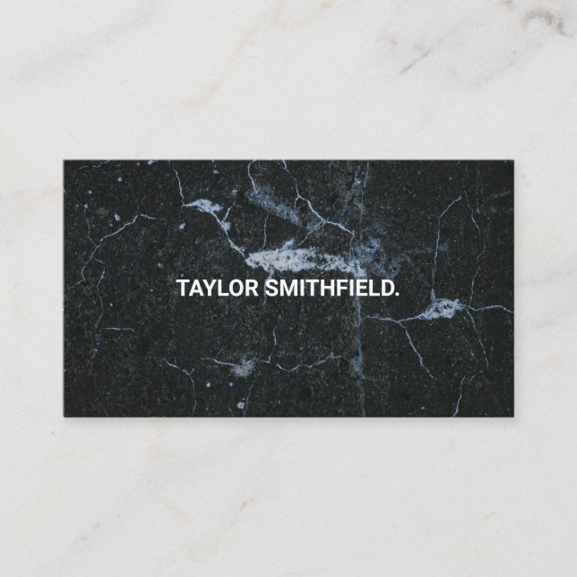 Black Marble Business Card (Front)