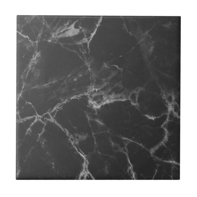 Black Marble Ceramic Tile (Front)