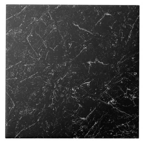 Black marble ceramic tile