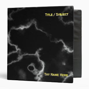 Black Marble design - 3 Ring Binder