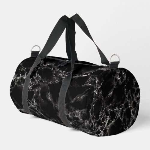 Black Marble Design Duffle Bag