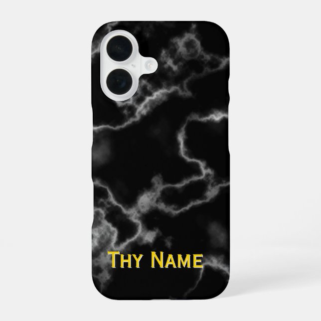 Black Marble design -  iPhone Case (Back)
