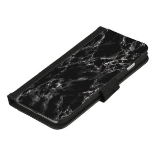 Black Marble Design iPhone Wallet Case