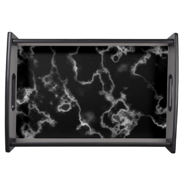 Black Marble design -  Serving Tray (Front)