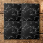 Black marble effect tile<br><div class="desc">Looking for a tile that can add an elegant and sophisticated touch to your home? Look no further than our Marble Effect Tile in classic black and white. The stunning marble effect on this tile creates a timeless and chic sense of luxury, while the contrasting black and white colors make...</div>