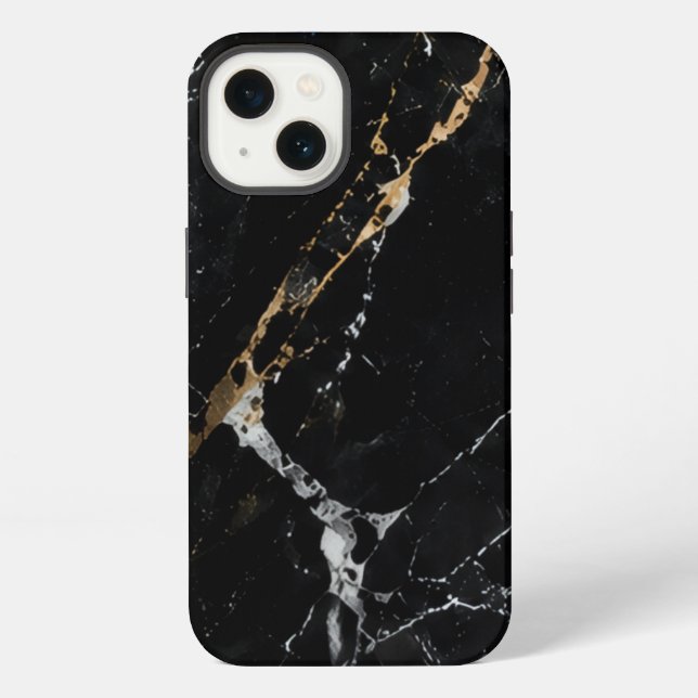Black Marble Elite Iphone Case (Back)