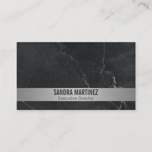 Black Marble | Executive Business Card (Front)