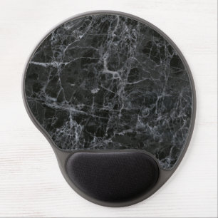 Black marble gel mouse pad