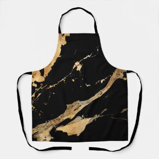 Black Marble Gold Apron