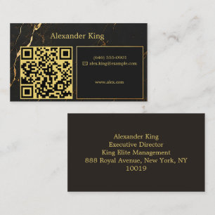 Black Marble Gold Design Business Card