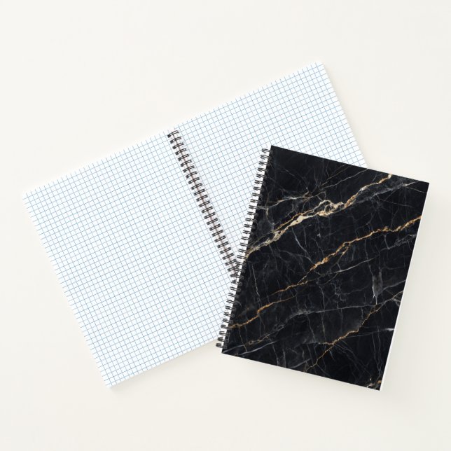 Black Marble Gold Notebook (Inside)