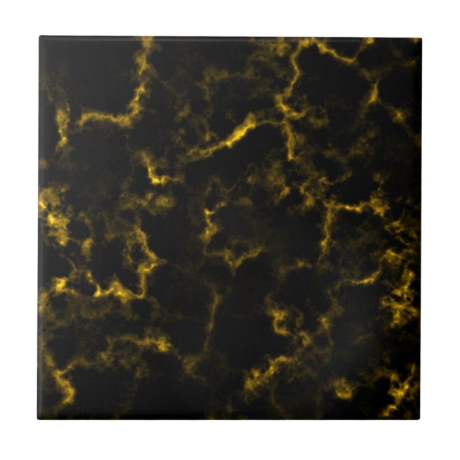  Black Marble Gold Pattern Luxury Texture Ceramic Tile (Front)