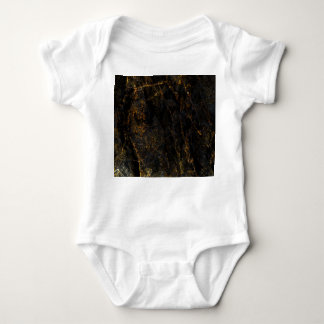Black marble, golden veins, texture. baby bodysuit