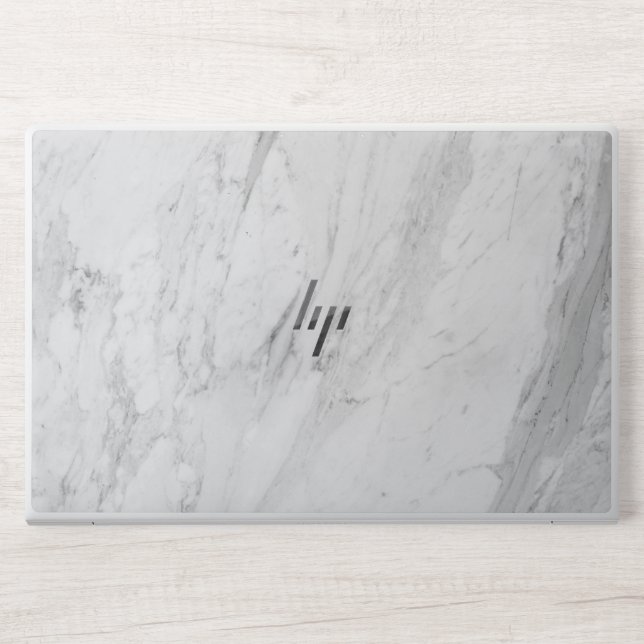 Black Marble HP Laptop Skin (Front)