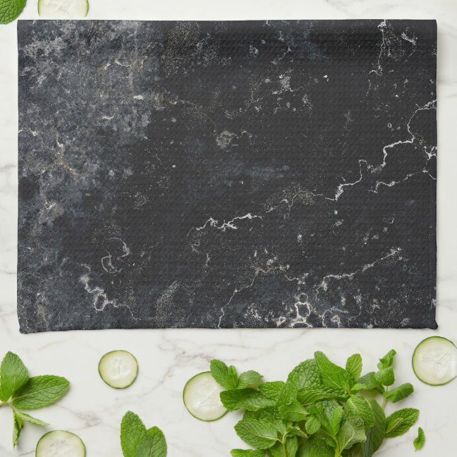 Black marble  kitchen towel (Folded)