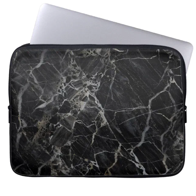 Black Marble Laptop Case Zazzle
