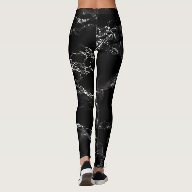 Black Marble Leggings (Back)