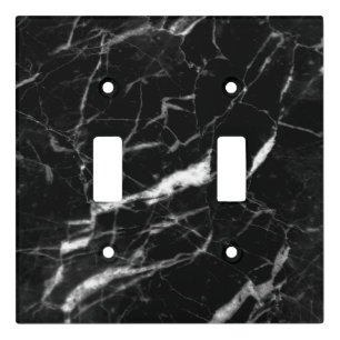 Black Marble Light Switch Cover