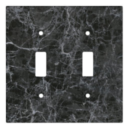 Black marble light switch cover
