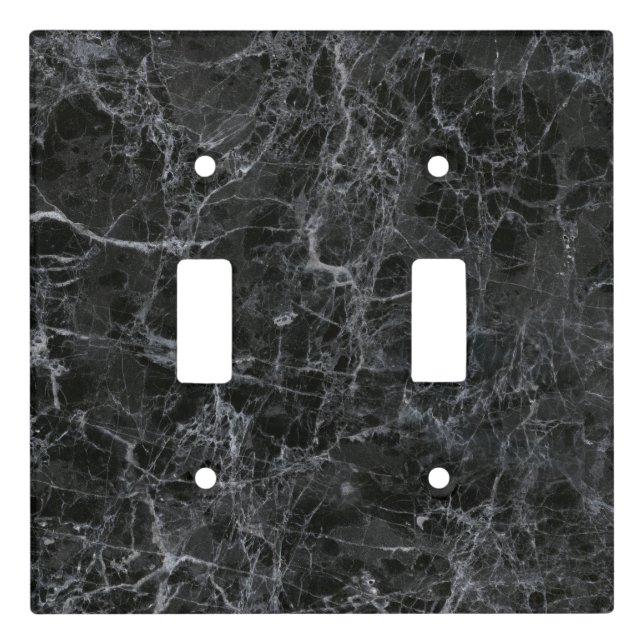 Black marble light switch cover (Front)
