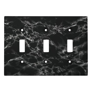 Black Marble Light Switch Cover