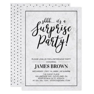 surprise retirement invitations zazzle