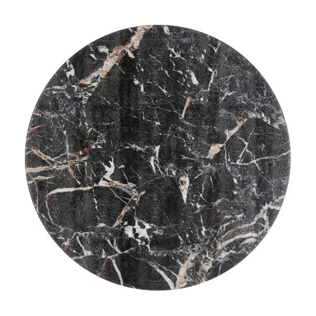 Black marble: natural abstract texture. cutting board (Front)