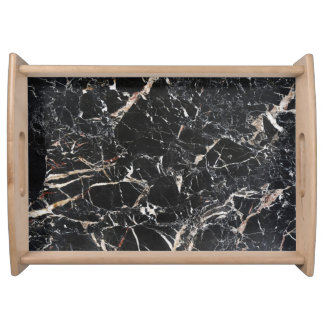 Black marble: natural abstract texture. serving tray