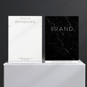 Black Marble necklace Jewelry Display Card