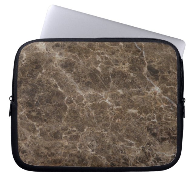 Black Marble Neoprene Laptop Sleeve 10 inch (Front)