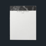 Black Marble Notepad<br><div class="desc">Take notes in style with this simple and elegant marble-textured notepad. Perfect for work or home, the black marbled design puts a unique spin on the classic tear-away notepad.</div>